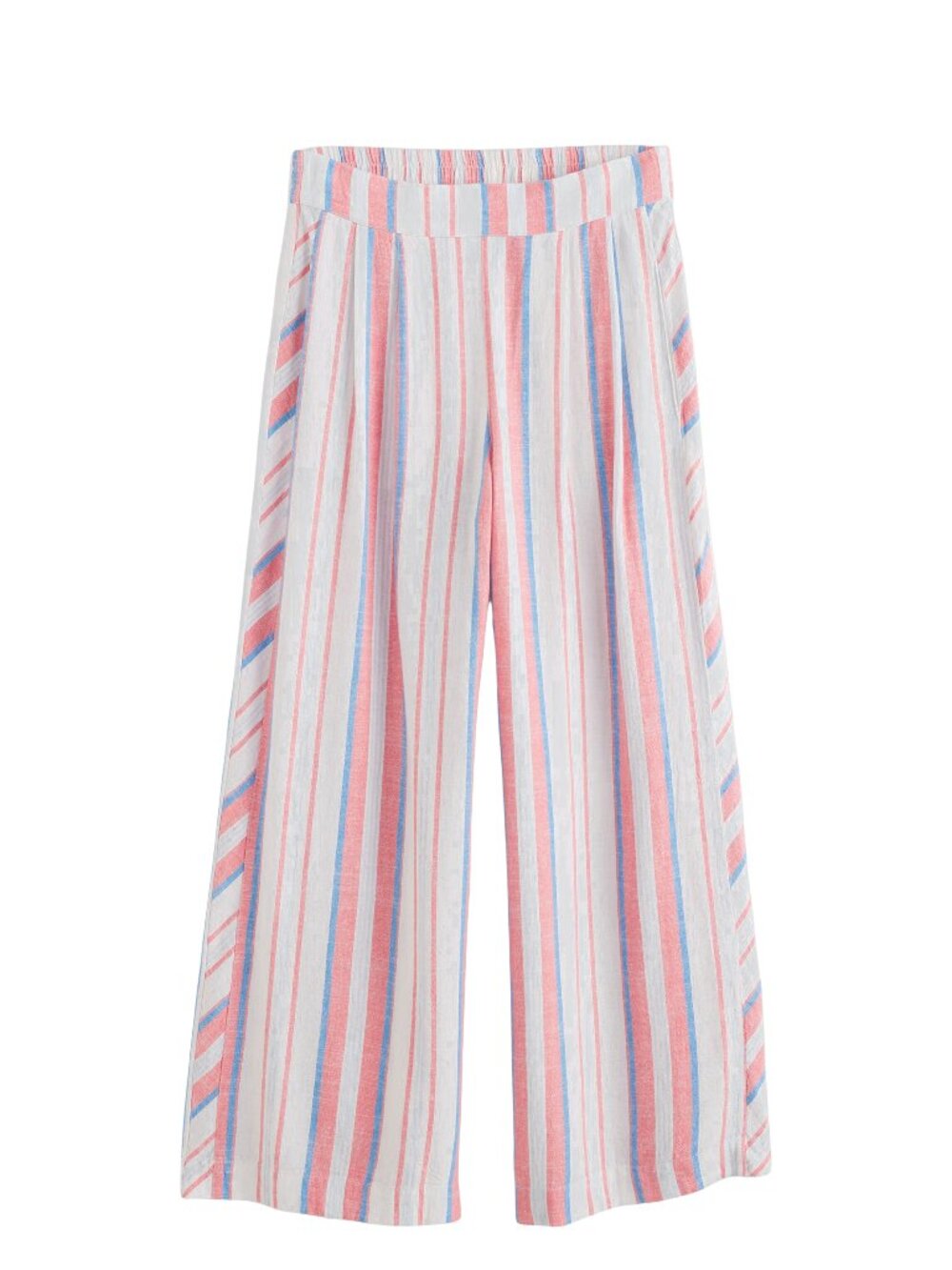 Tribal Striped Linen Blend Wide Leg Pants | Pull On | XL NWT